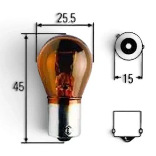 Bec PY21W Halogen Magneti-marelli Semnalizare Culoare Galben Soclu: BAU15s Putere: Tensiune: 12V 21W